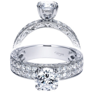 Taryn 14k White Gold Round Straight Engagement Ring TE8978W44JJ