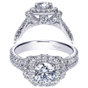 Taryn 14k White Gold Round Halo Engagement Ring TE8982W44JJ