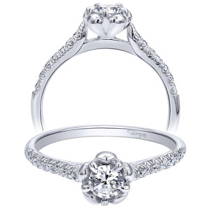 Taryn 14k White Gold Round Straight Engagement Ring TE910160W44JJ