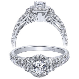 Taryn 14k White Gold Round Halo Engagement Ring TE910219W44JJ