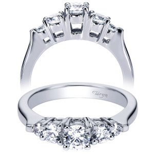 Taryn 14k White Gold Round Straight Engagement Ring TE93869W44JJ