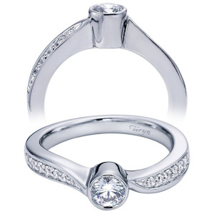 Taryn 14k White Gold Round Bypass Engagement Ring TE96056W44JJ
