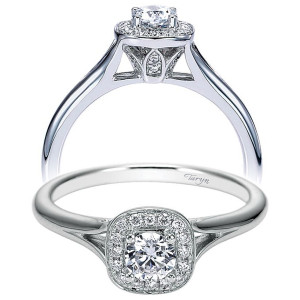 Taryn 14k White Gold Round Halo Engagement Ring TE97771W44JJ