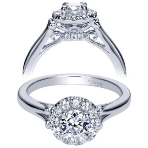 Taryn 14k White Gold Round Halo Engagement Ring TE98657W44JJ