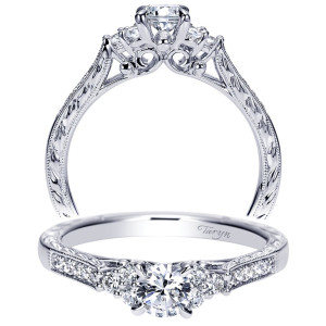 Taryn 14k White Gold Round Straight Engagement Ring TE98723W44JJ