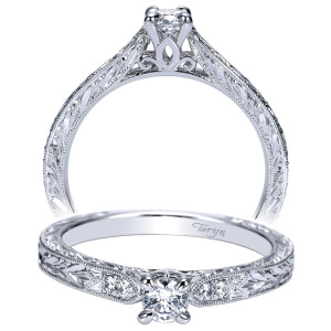 Taryn 14k White Gold Round Straight Engagement Ring TE98730W44JJ