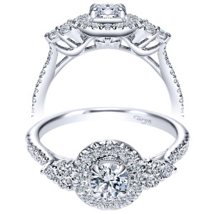Taryn 14k White Gold Round Halo Engagement Ring TE98994W44JJ