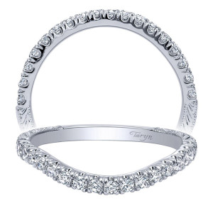 Taryn 14 Karat White Gold Straight Wedding Band TW10086W44JJ