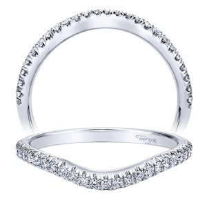 Taryn 14 Karat White Gold Curved Wedding Band TW10099W44JJ