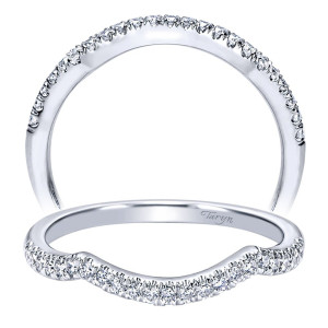 Taryn 14 Karat White Gold Curved Wedding Band TW10100W44JJ