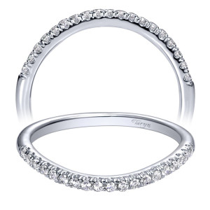 Taryn 14 Karat White Gold Curved Wedding Band TW10146W44JJ