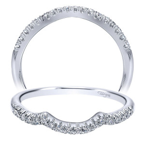 Taryn 14 Karat White Gold Curved Wedding Band TW10158W44JJ