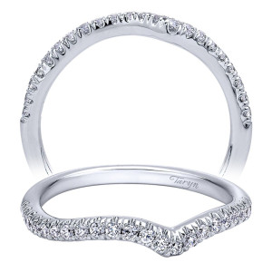 Taryn 14 Karat White Gold Curved Wedding Band TW10171W44JJ