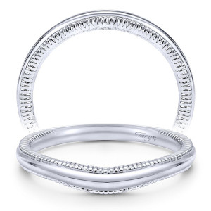 Taryn 14 Karat White Gold Matching Curved Wedding Band TW10186W4JJJ