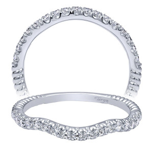 Taryn 14 Karat White Gold Matching Curved Wedding Band TW10214W44JJ