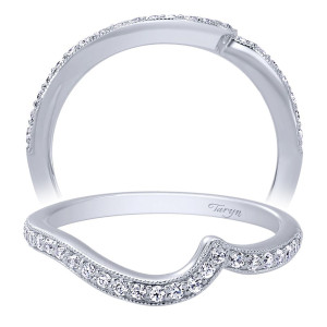 Taryn 14 Karat White Gold Matching Curved Wedding Band TW10241W44JJ