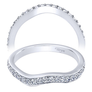 Taryn 14 Karat White Gold Curved Wedding Band TW10265W44JJ