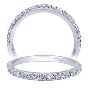 Taryn 14 Karat White Gold Straight Wedding Band TW10284W44JJ