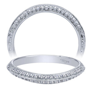 Taryn 14 Karat White Gold Straight Wedding Band TW10293W44JJ
