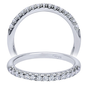 Taryn 14 Karat White Gold Curved Wedding Band TW10300W44JJ