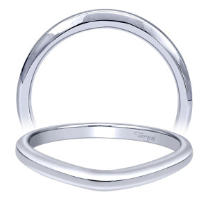 Taryn 14 Karat White Gold Curved Wedding Band TW10776W4JJJ