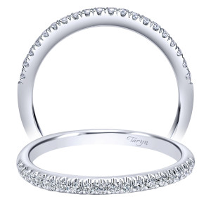 Taryn 14 Karat White Gold Curved Wedding Band TW10908W44JJ