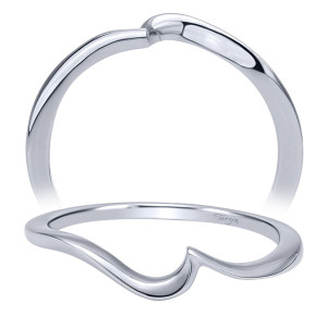 Taryn 14 Karat White Gold Curved Wedding Band TW11588R3W4JJJ