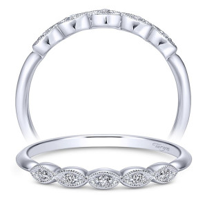 Taryn 14 Karat White Gold Matching Straight Wedding Band TW11747R4W44JJ