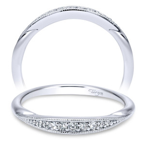 Taryn 14 Karat White Gold Curved Wedding Band TW11750R4W44JJ