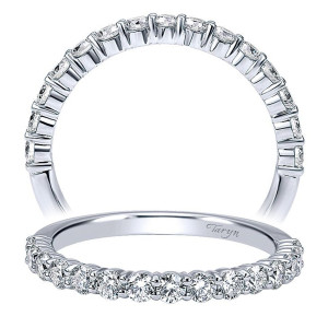 Taryn 14 Karat White Gold Straight Wedding Band TW11759R10W44JJ