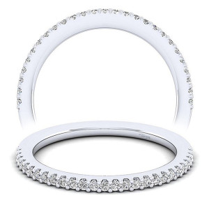 Taryn 14 Karat White Gold Matching Straight Wedding Band TW12247W44JJ