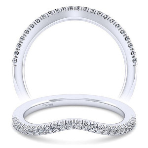 Taryn 14 Karat White Gold Matching Curved Wedding Band TW14411S4W44JJ