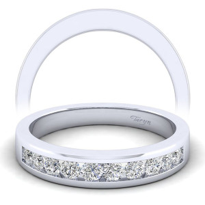 Taryn 14 Karat White Gold Round Straight Wedding Band TW2200W44JJ