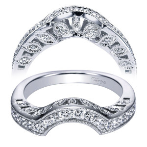 Taryn 14 Karat White Gold Round Curved Wedding Band TW3857W44JJ