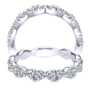 Taryn 14 Karat White Gold Round Straight Wedding Band TW3990W44JJ