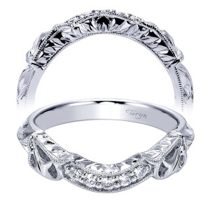 Taryn 14 Karat White Gold Matching Curved Wedding Band TW5443W44JJ
