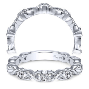 Taryn 14 Karat White Gold Curved Wedding Band TW5667W44JJ