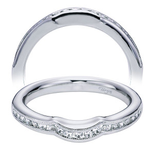 Taryn 14 Karat White Gold Curved Wedding Band TW5956W44JJ