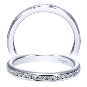 Taryn 14 Karat White Gold Straight Wedding Band TW6639W44JJ