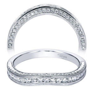 Taryn 14 Karat White Gold Curved Wedding Band TW6651W44JJ