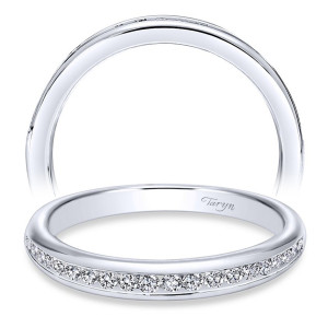 Taryn 14 Karat White Gold Round Straight Wedding Band TW6664W44JJ