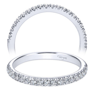 Taryn 14 Karat White Gold Round Straight Wedding Band TW6872W44JJ