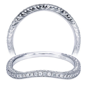 Taryn 14 Karat White Gold Curved Wedding Band TW6957W44JJ