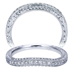 Taryn 14 Karat White Gold Curved Wedding Band TW7255W44JJ