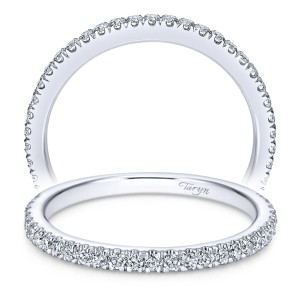 Taryn 14 Karat White Gold Round Straight Wedding Band TW7259W44JJ