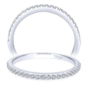 Taryn 14 Karat White Gold Round Straight Wedding Band TW7266W44JJ
