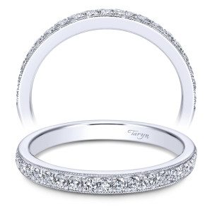 Taryn 14 Karat White Gold Straight Wedding Band TW7284W44JJ