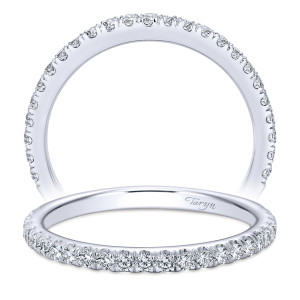 Taryn 14 Karat White Gold Straight Wedding Band TW7464W44JJ