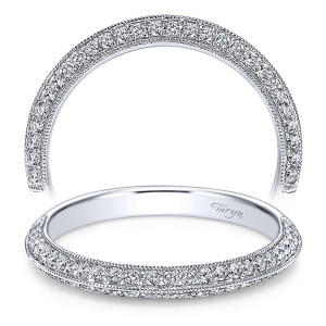 Taryn 14 Karat White Gold Straight Wedding Band TW7502W44JJ
