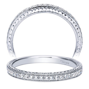 Taryn 14 Karat White Gold Straight Wedding Band TW7504W44JJ